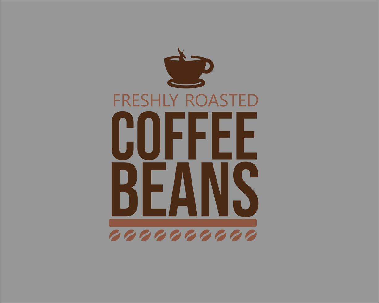 design de logotipo de vetor de tipografia de café