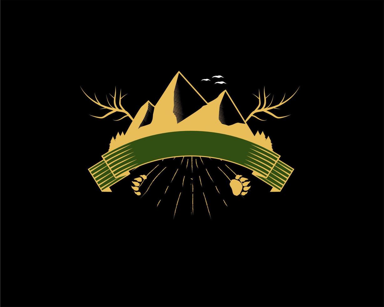 design de logotipo de vetor de viagem de montanha