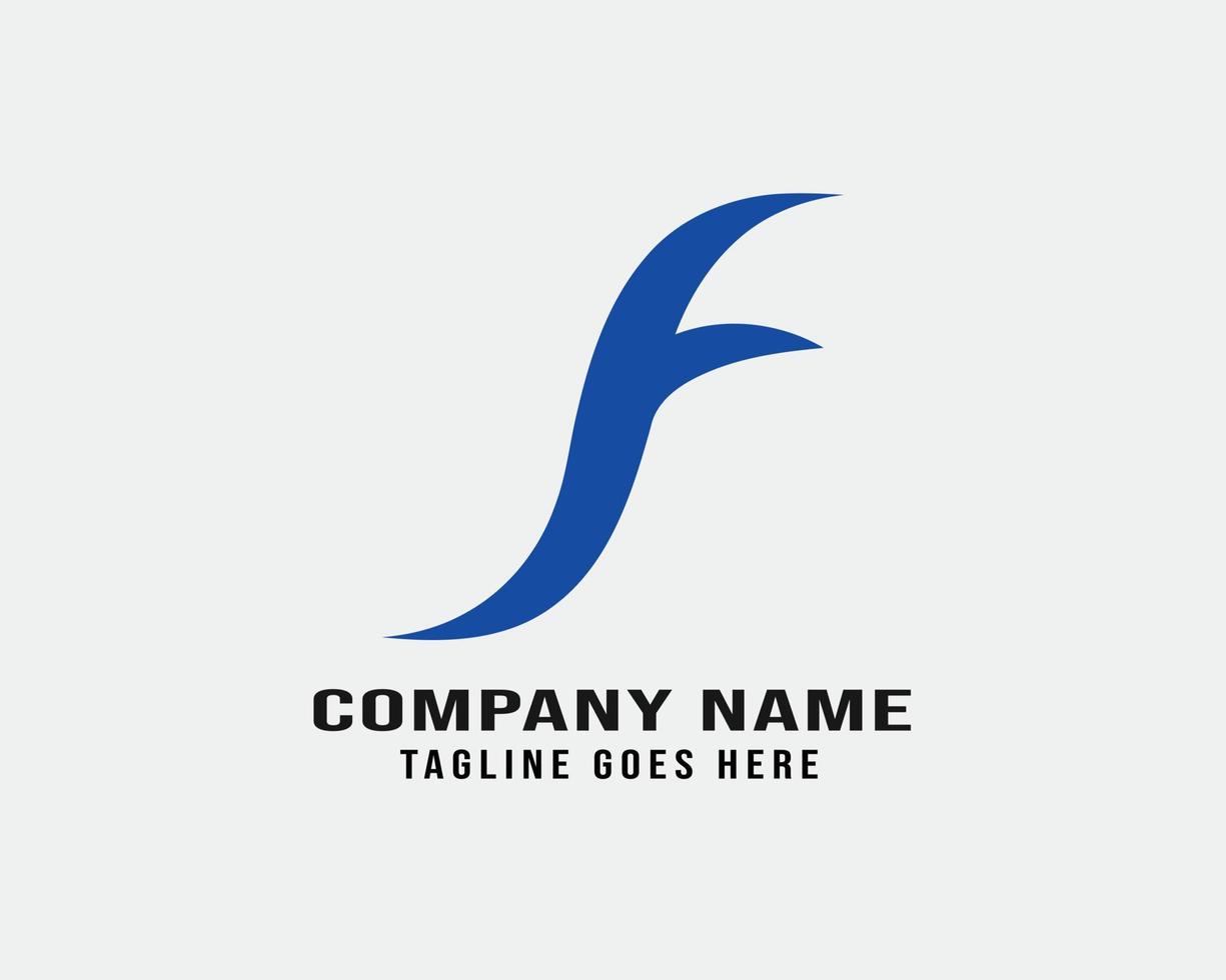 f monograma e design de logotipo de letra elegante vetor grátis
