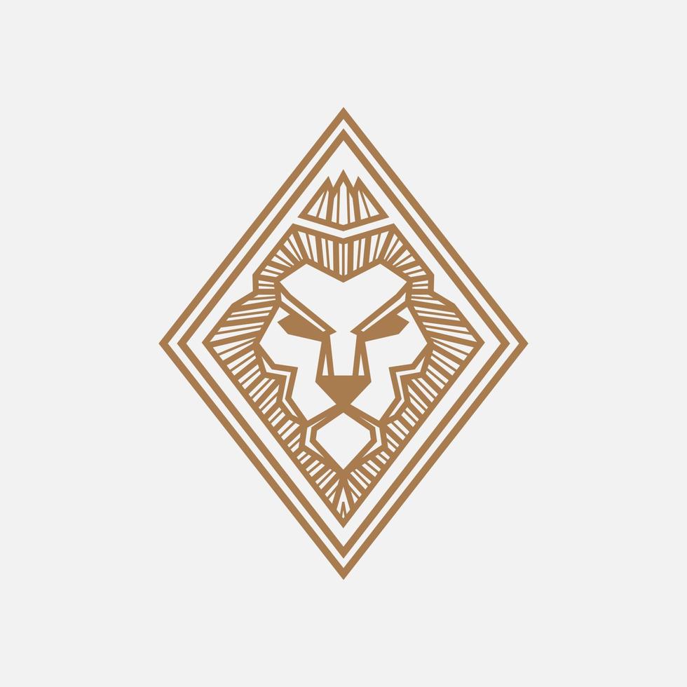 logotipo minimalista de cabeça de leão. design de vetor animal simples.
