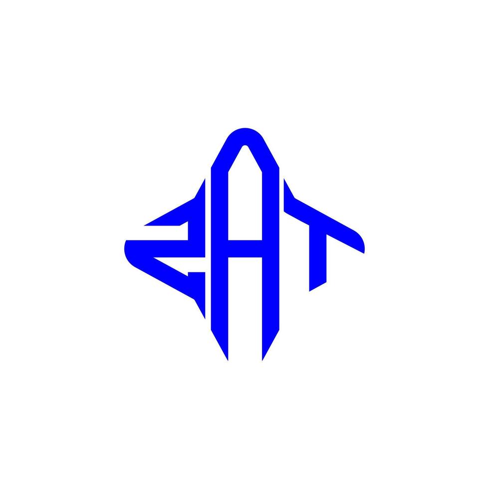 design criativo do logotipo da carta zat com gráfico vetorial vetor