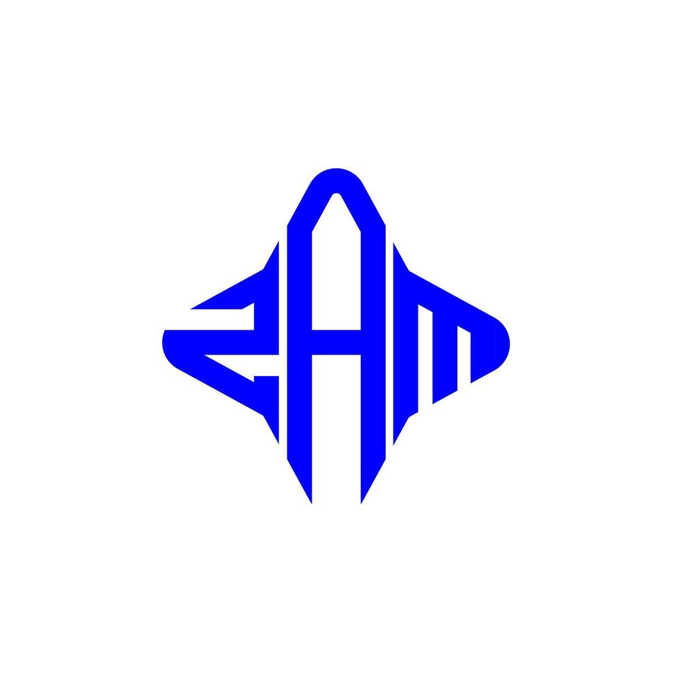 design criativo do logotipo da carta zam com gráfico vetorial vetor