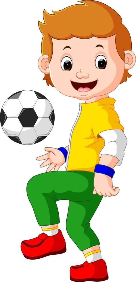 jogador de futebol masculino dos desenhos animados vetor