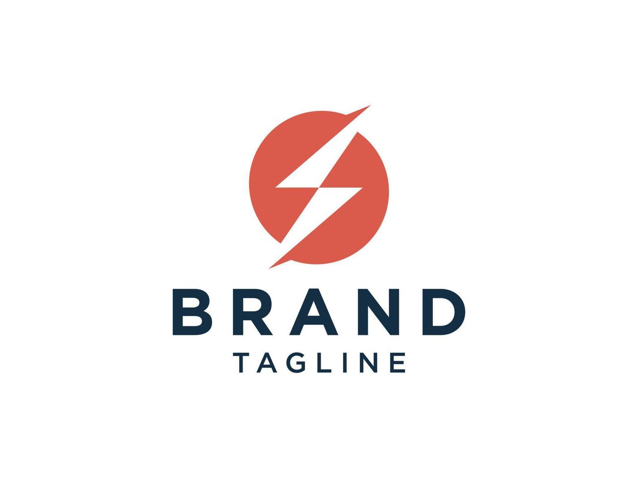 ícone de flash logotipo de eletricidade da letra do parafuso do trovão. elemento de modelo de design de logotipo de vetor plano