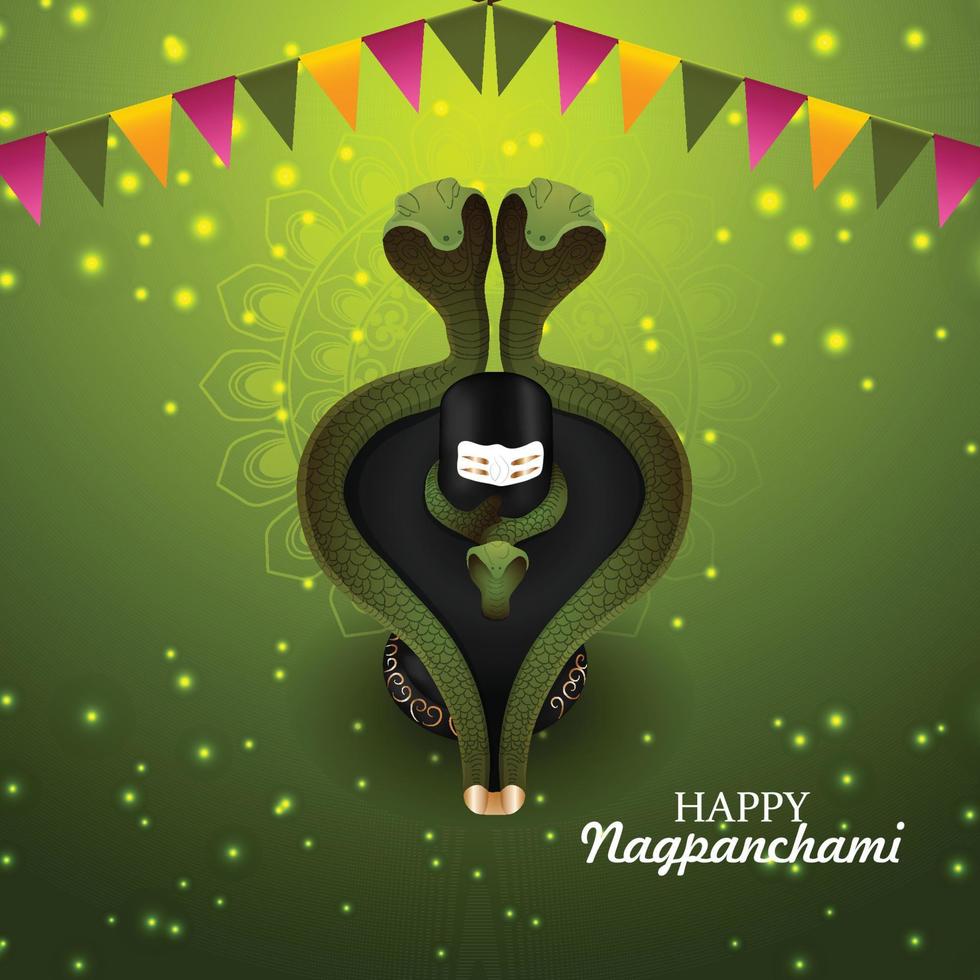 feliz celebração e fundo de nagpanchami vetor