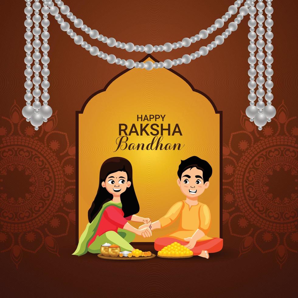 feliz fundo do festival indiano raksha bandhan vetor