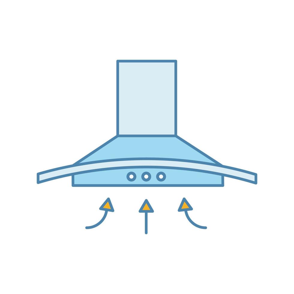 ícone de cor do exaustor. exaustor de cozinha. exaustor. exaustor da cozinha. eletrodoméstico. ilustração vetorial isolada vetor