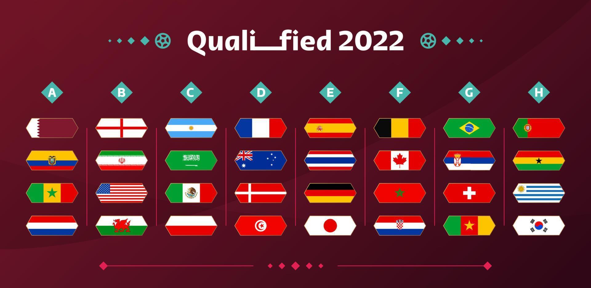 grupos participantes bandeiras e ícones de jogos da competição de