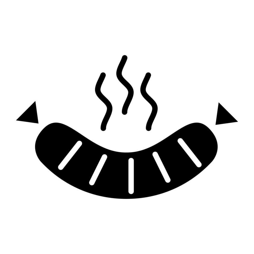 ícone de glifo de salsicha vetor