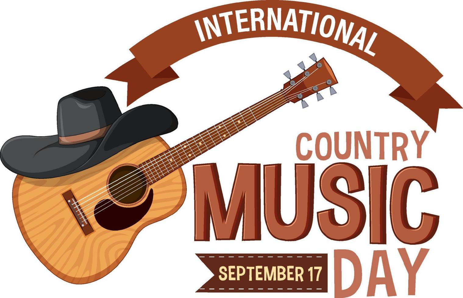 banner do dia internacional da música country vetor