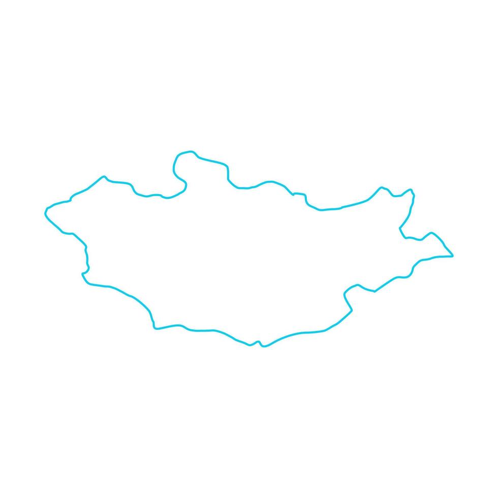 mapa da mongólia ilustrado vetor