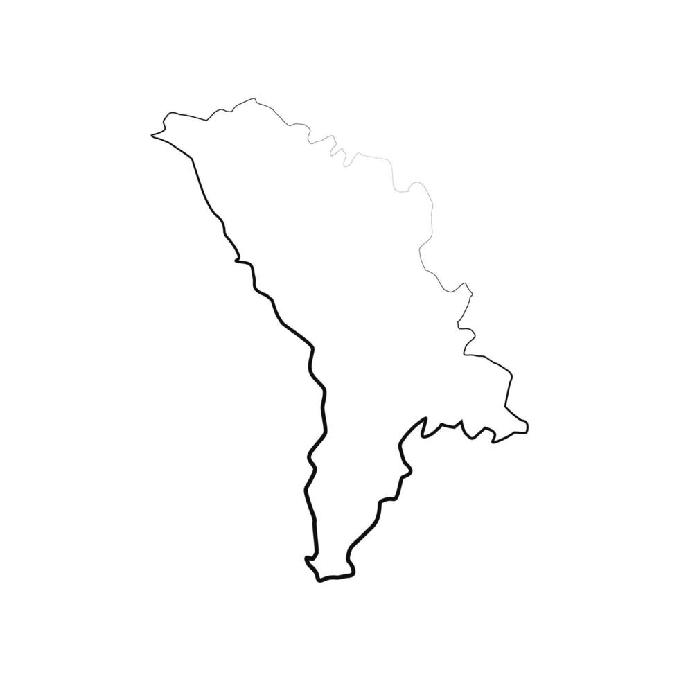 mapa da moldávia ilustrado vetor