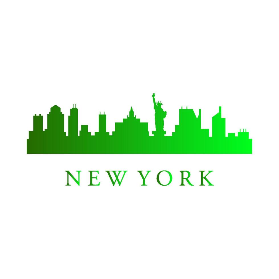 skyline de nova york ilustrado vetor