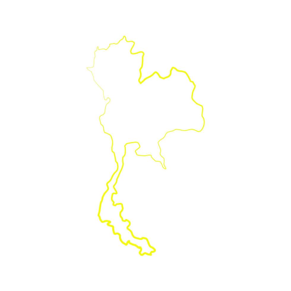 mapa da tailândia ilustrado vetor