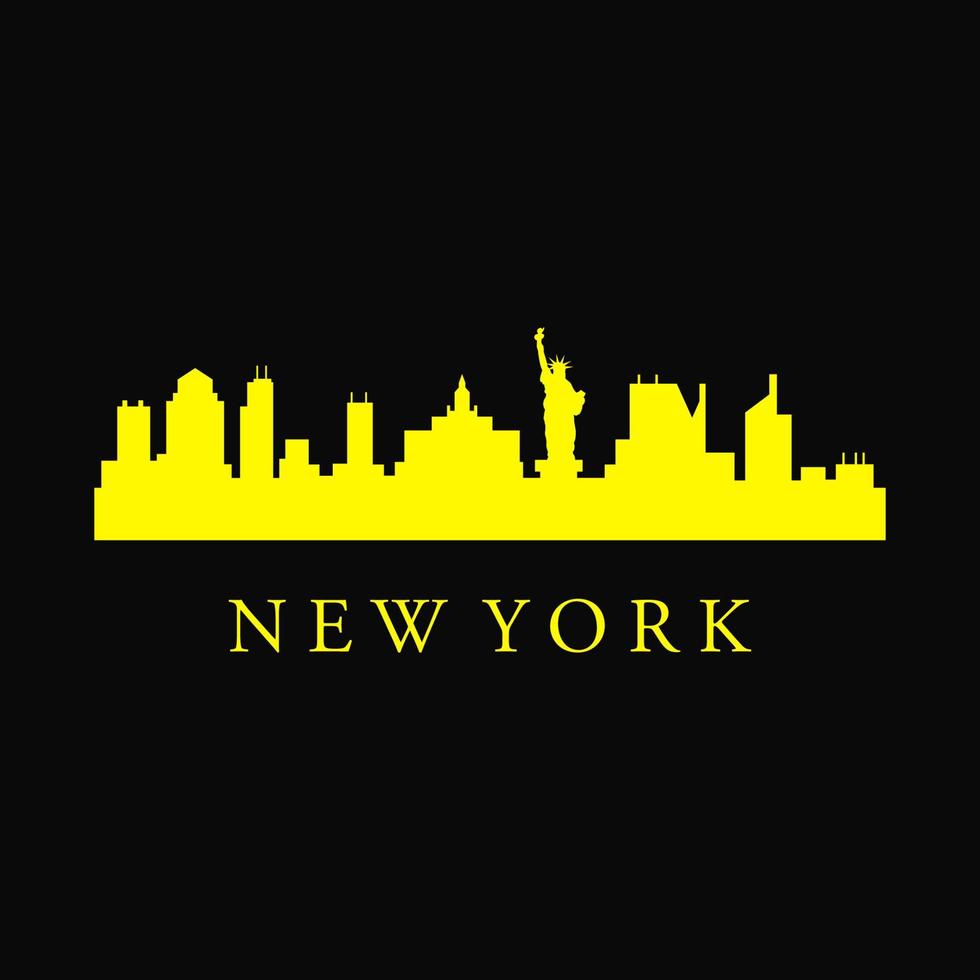 skyline de nova york ilustrado vetor