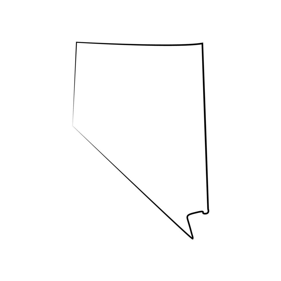 mapa de nevada ilustrado vetor