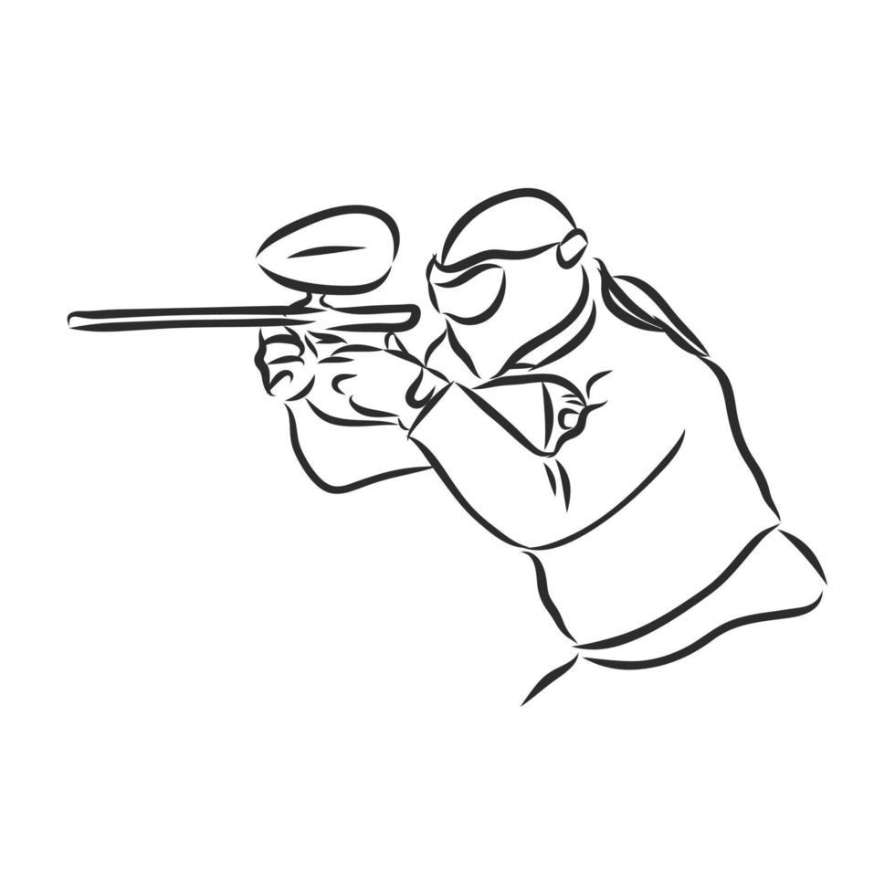 desenho vetorial de paintball vetor