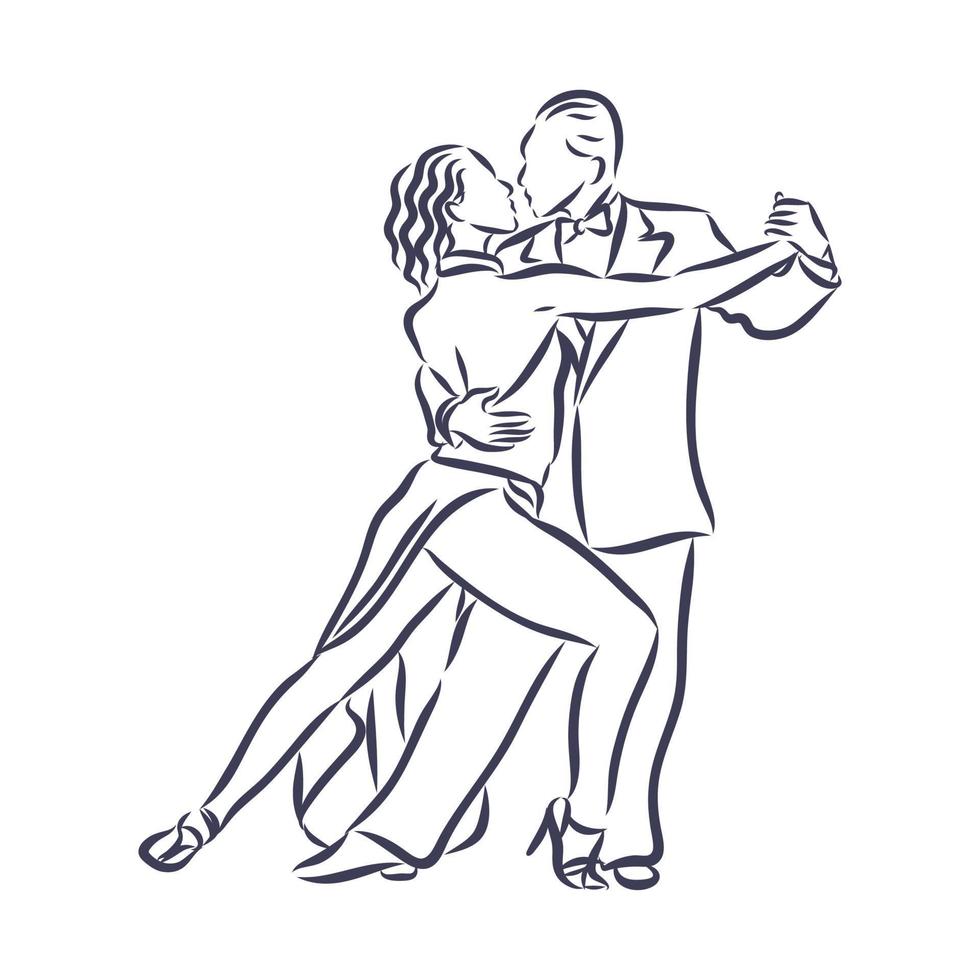 desenho vetorial de tango vetor