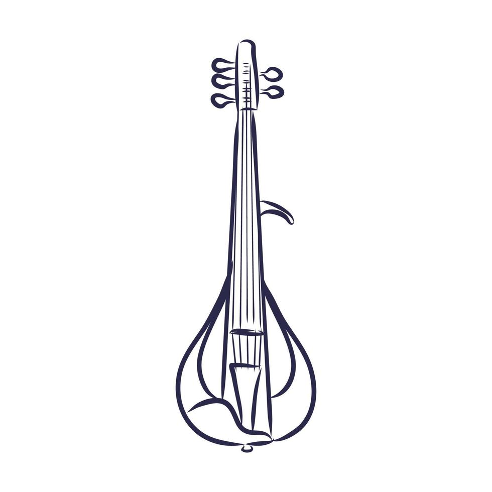 desenho vetorial de violino vetor