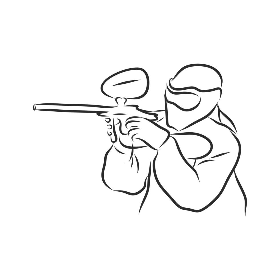 desenho vetorial de paintball vetor