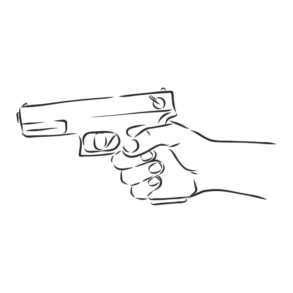 desenho vetorial de pistola vetor