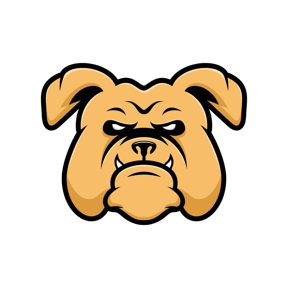 logotipo da cabeça do bulldog vetor