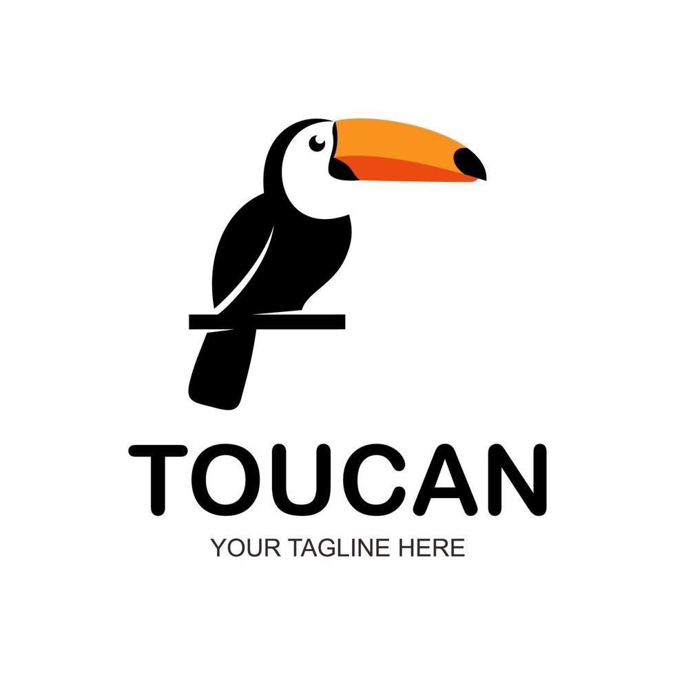 logotipo do pássaro tucano vetor