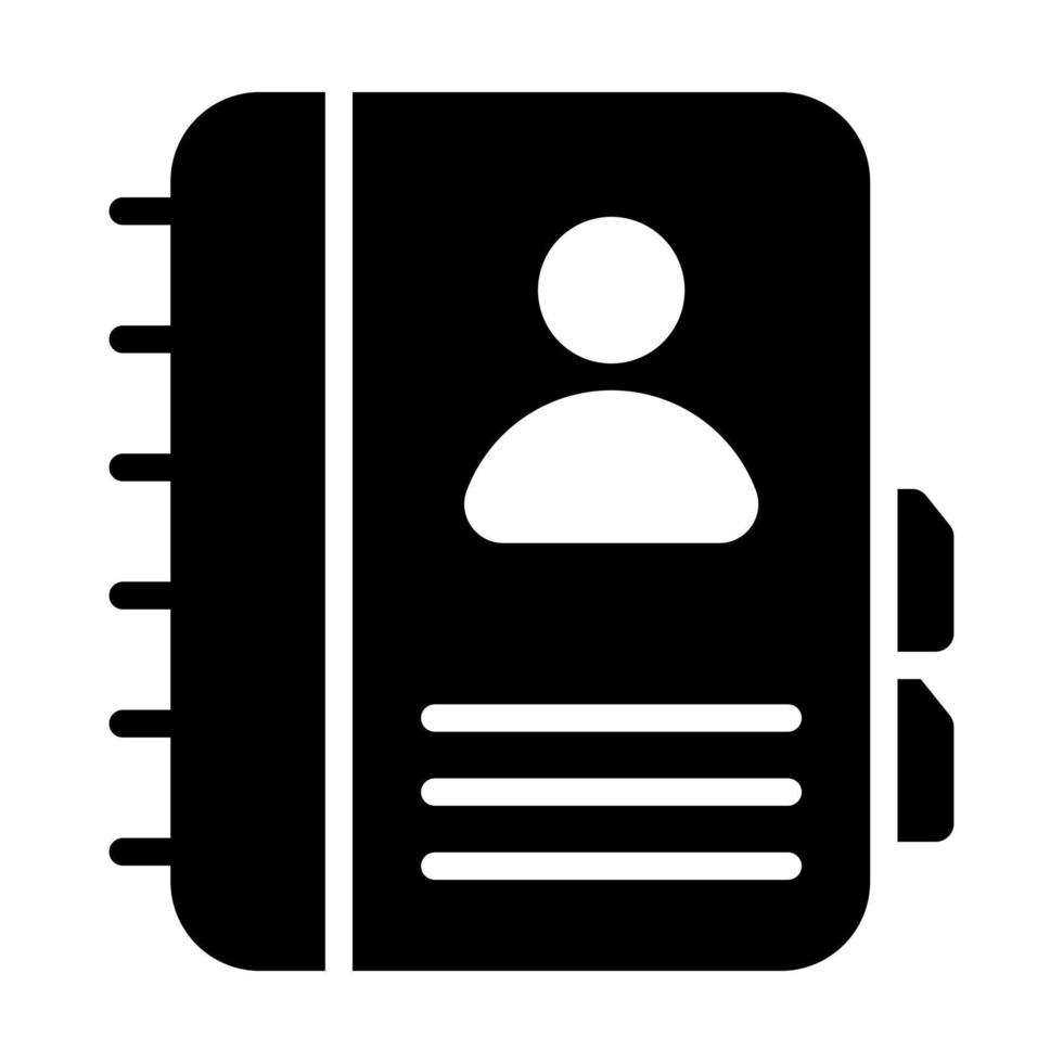 ícone de linha de vetor relacionado a finanças de livro telefônico. pixel de traçado editável perfeito
