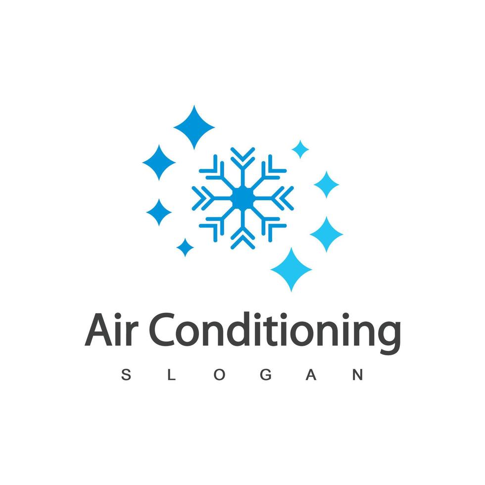 logotipo de ar condicionado, conceito de logotipo hvac vetor