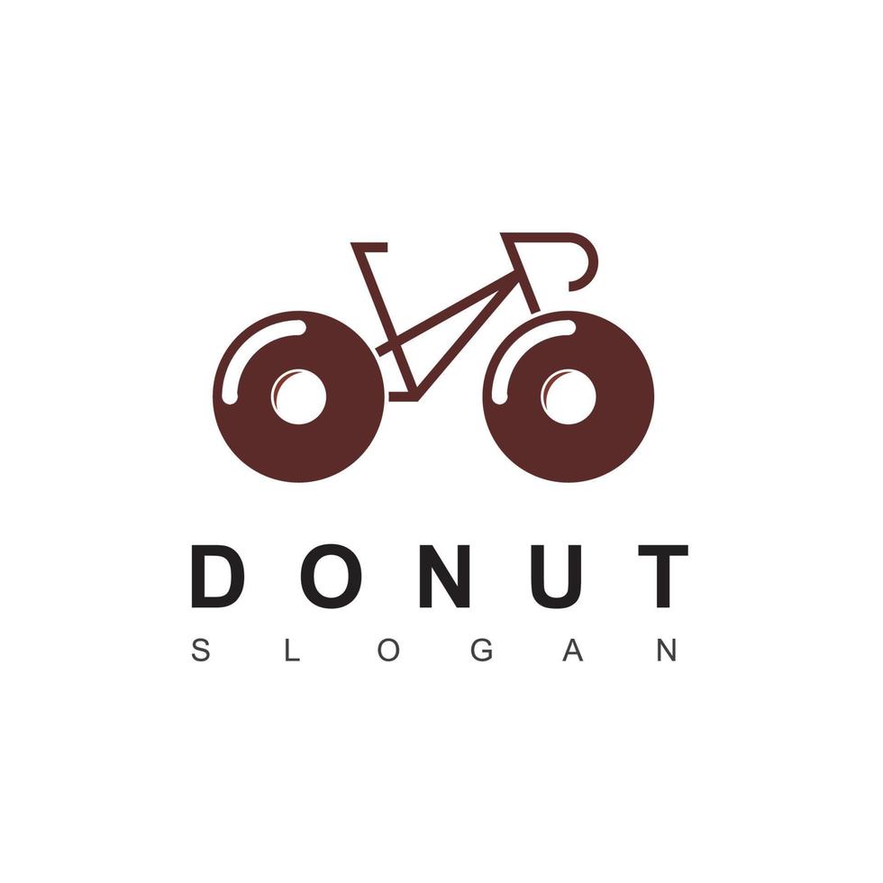 modelo de design de logotipo de rosquinha de motociclista vetor