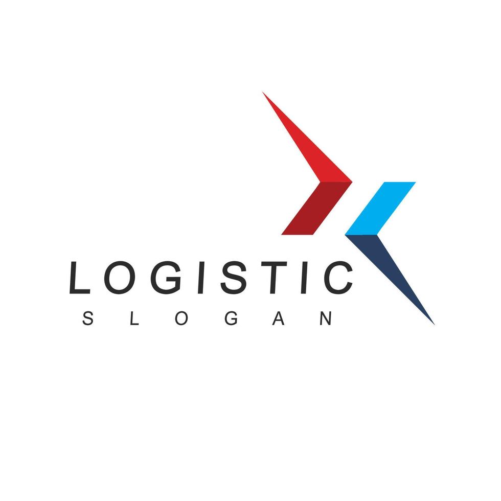 entrega, logotipo da empresa de logística vetor