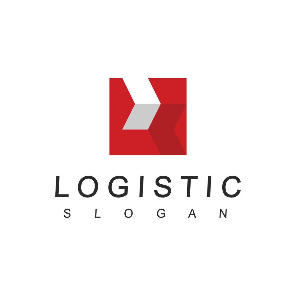 modelo de logotipo logístico, ícone de negócios de expedição e transporte vetor