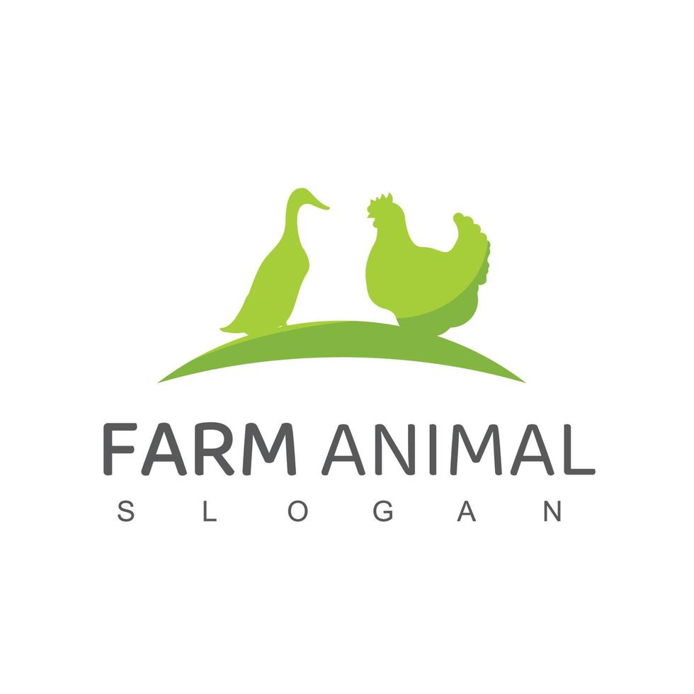 logotipo de aves, ícone da empresa de criação de animais vetor