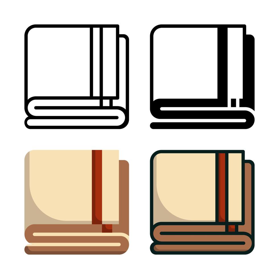 coleção de estilo de conjunto de ícones de cobertor vetor