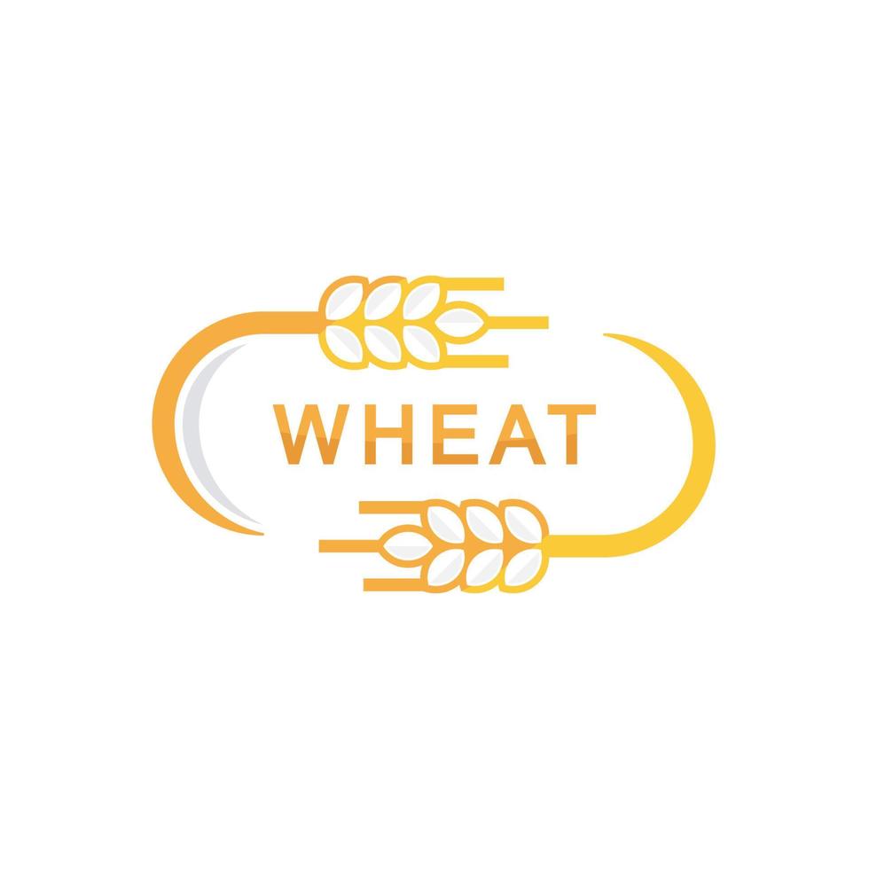 design de rótulo de trigo para logotipo de pão vetor