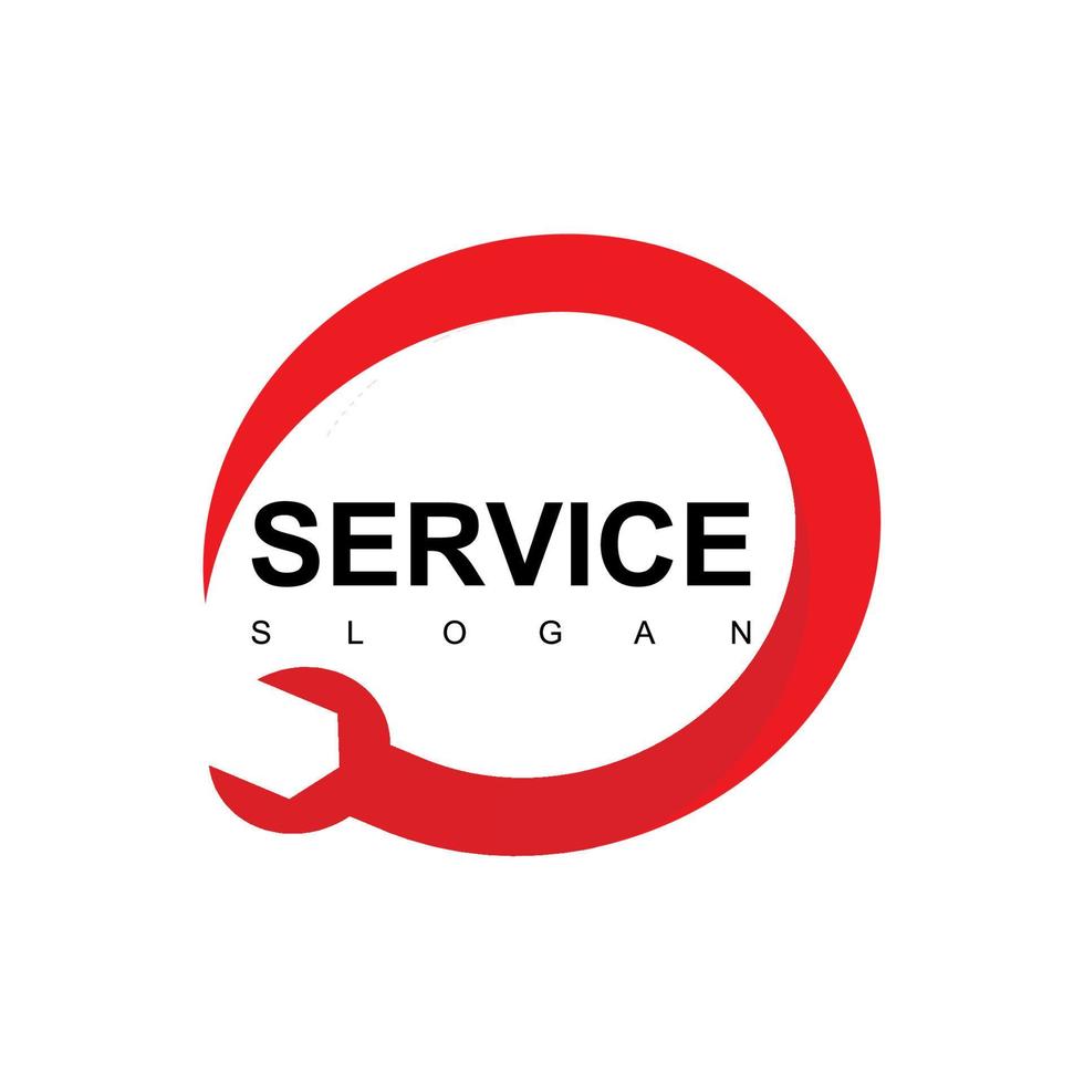 modelo de logotipo de reparo e serviço vetor