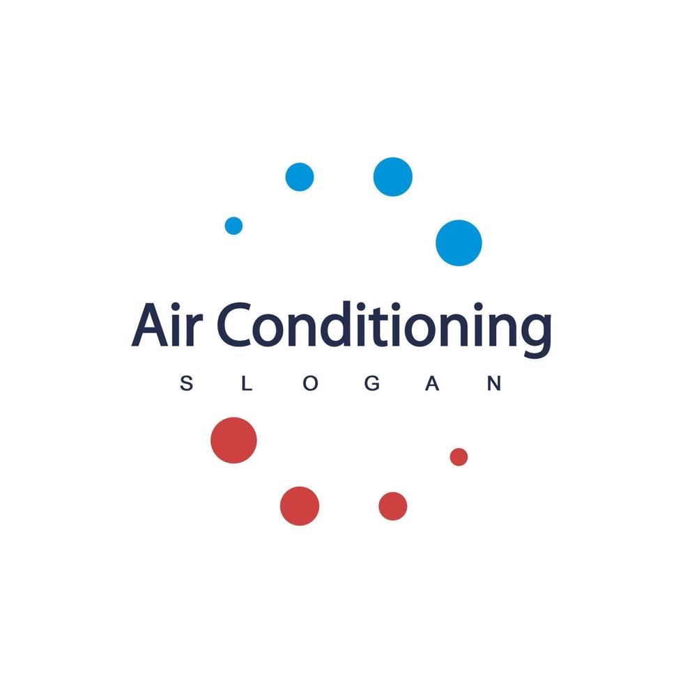 logotipo de ar condicionado, conceito de logotipo hvac vetor