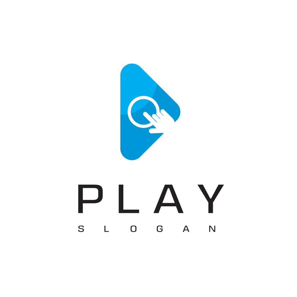 botão play, logotipo do media player vetor