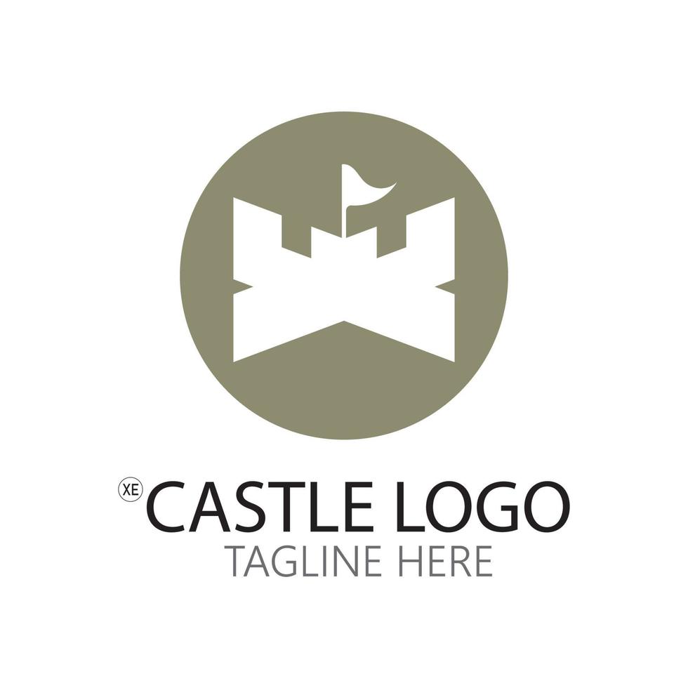 modelo de design de ilustração vetorial símbolo de logotipo de castelo vetor