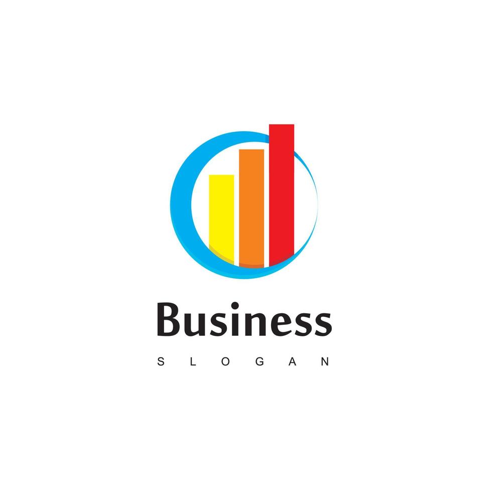 logotipo da empresa com diagrama de bom progresso para negócios ou empresa de vendas vetor