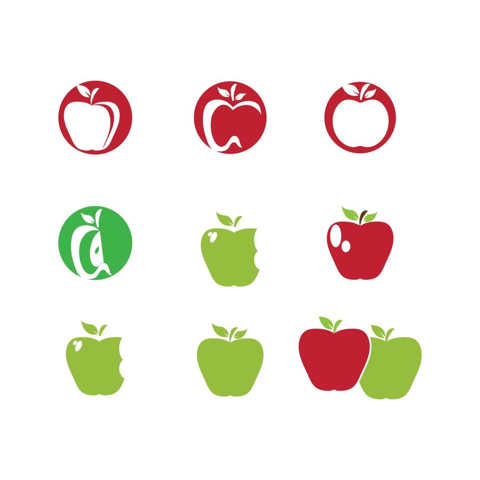modelo de logotipo do ícone de design de ilustração vetorial apple vetor
