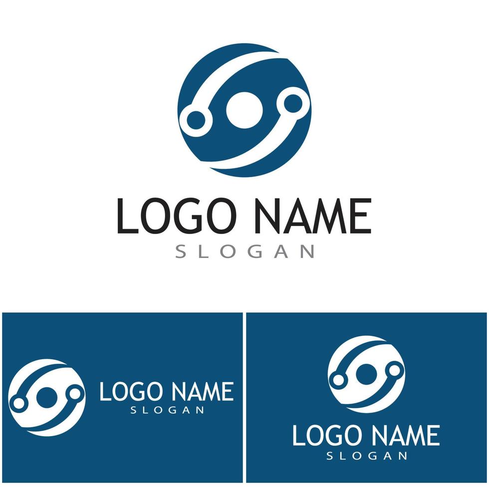 circuito logotipo modelo ilustração vetorial ícone design vetor