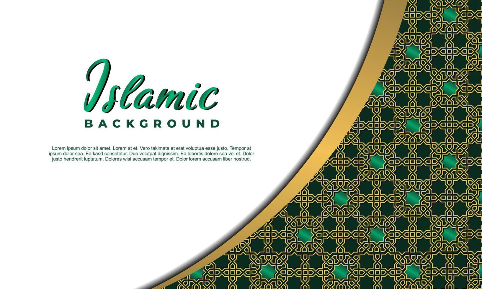 Fundo islâmico ornamental de luxo elegante árabe com ornamento decorativo de padrão islâmico Fundo islâmico ornamental de luxo elegante árabe com ornamento decorativo de padrão islâmico vetor