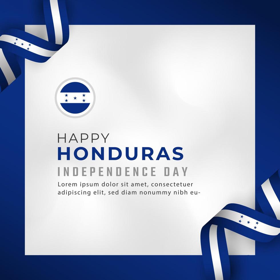 feliz dia da independência de honduras 15 de setembro ilustração vetorial de celebração. modelo para cartaz, banner, publicidade, cartão de felicitações ou elemento de design de impressão vetor