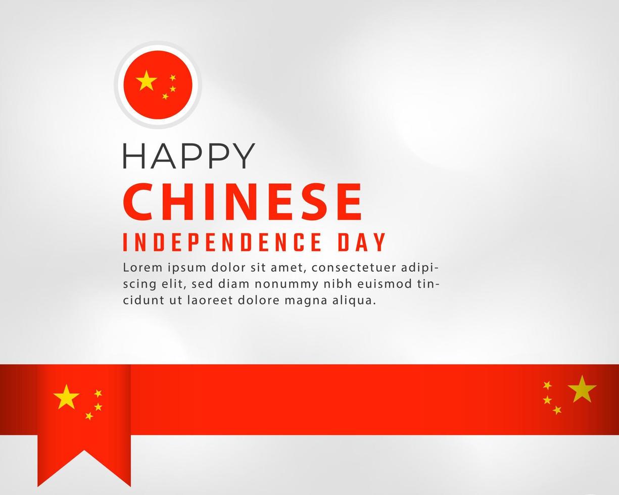 feliz dia nacional chinês celebração vector design ilustração. modelo para cartaz, banner, publicidade, cartão de felicitações ou elemento de design de impressão