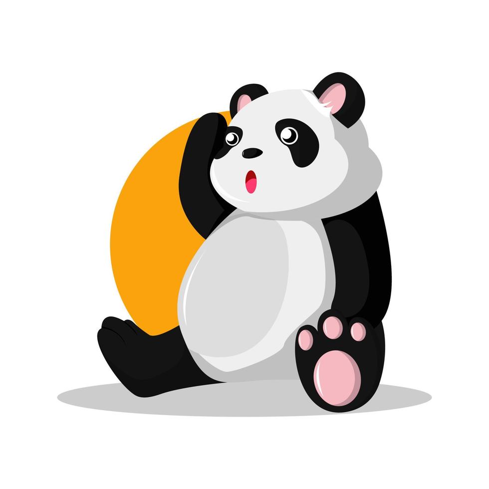 ilustração de panda fofo vetor