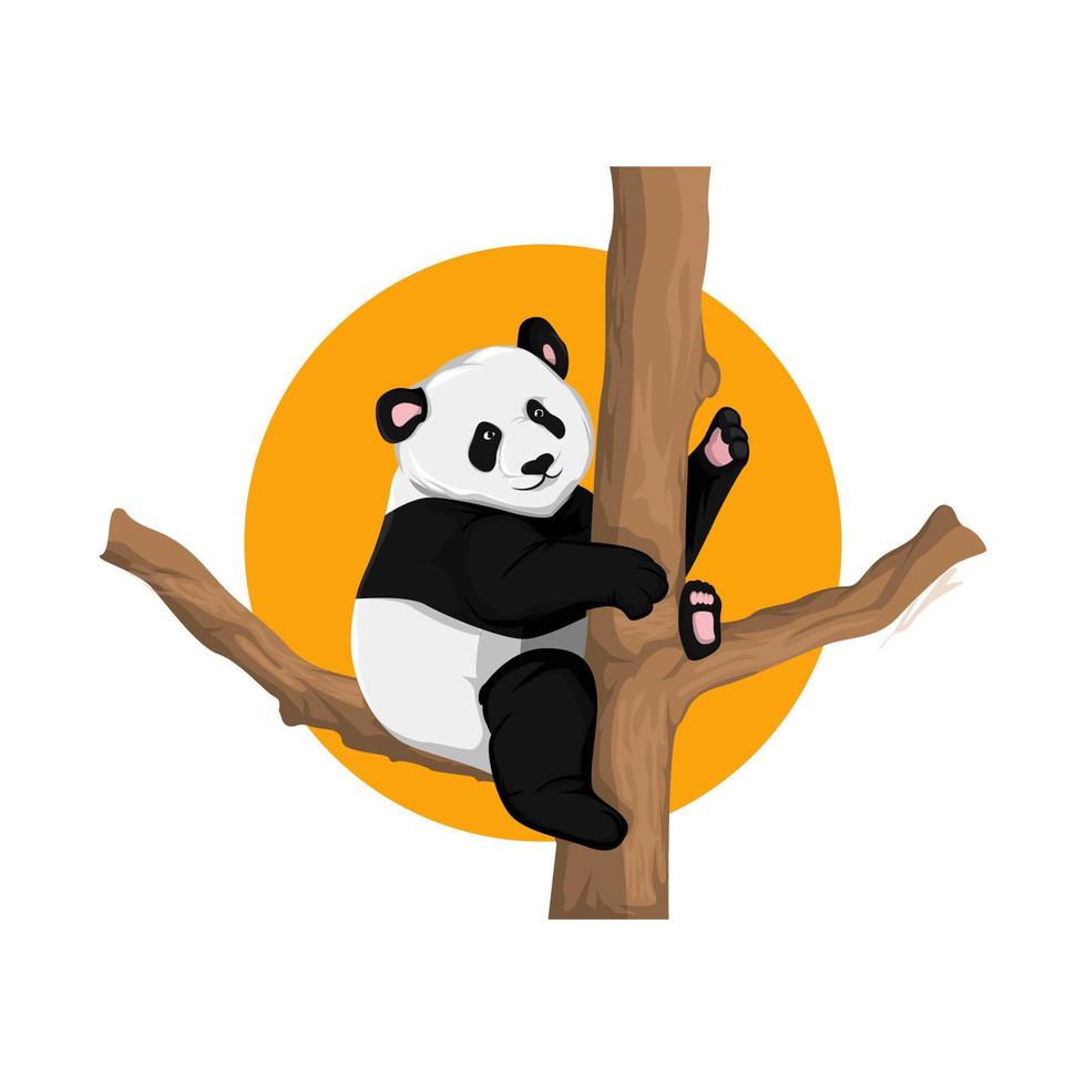 ilustração de panda fofo vetor