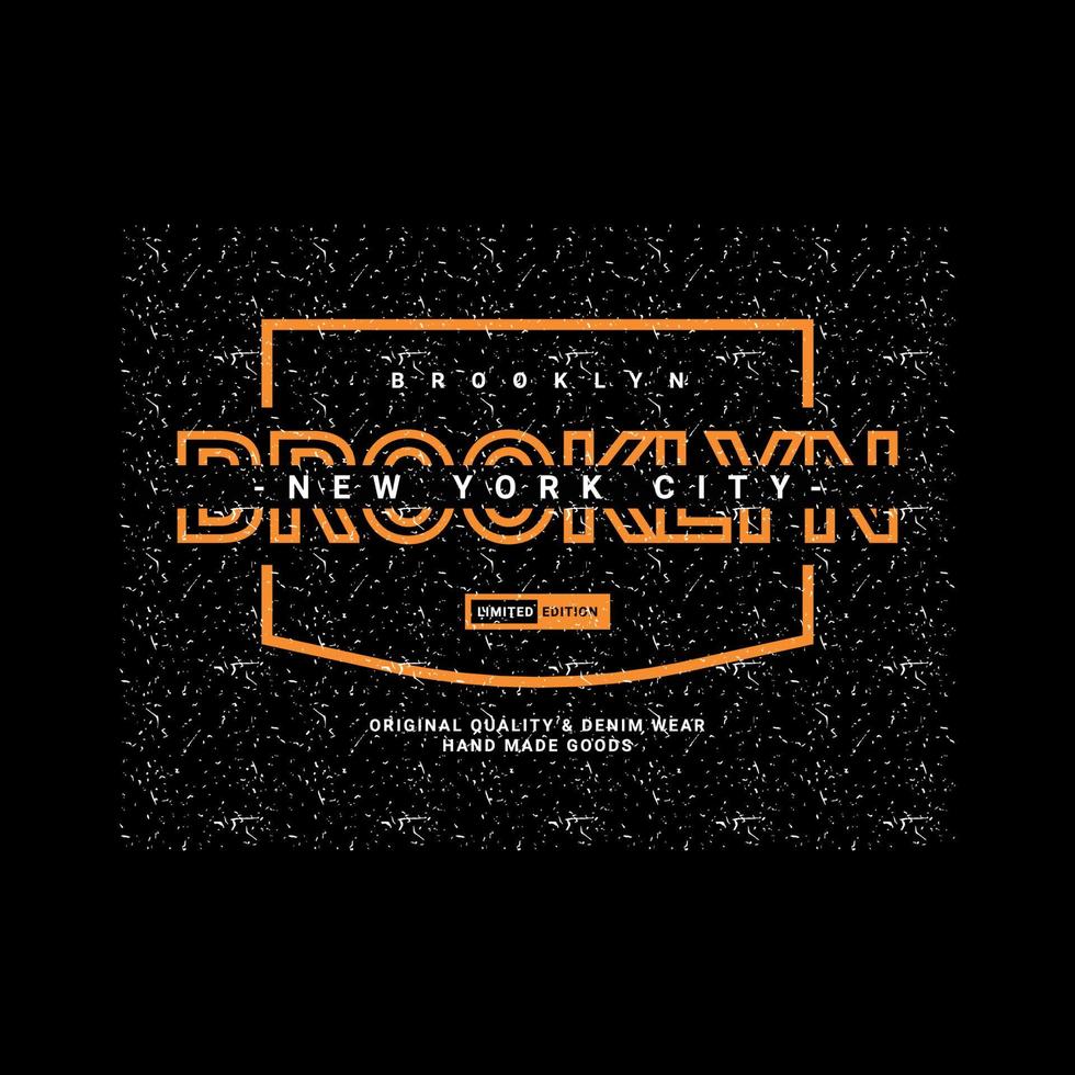 design de escrita brooklyn, adequado para impressão de tela de camisetas, roupas, jaquetas e outros vetor