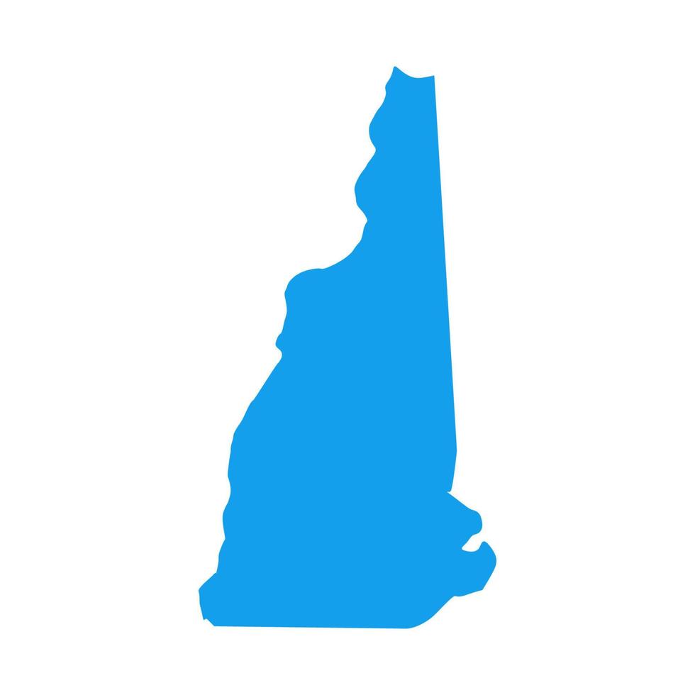 mapa ilustrado de new hampshire vetor