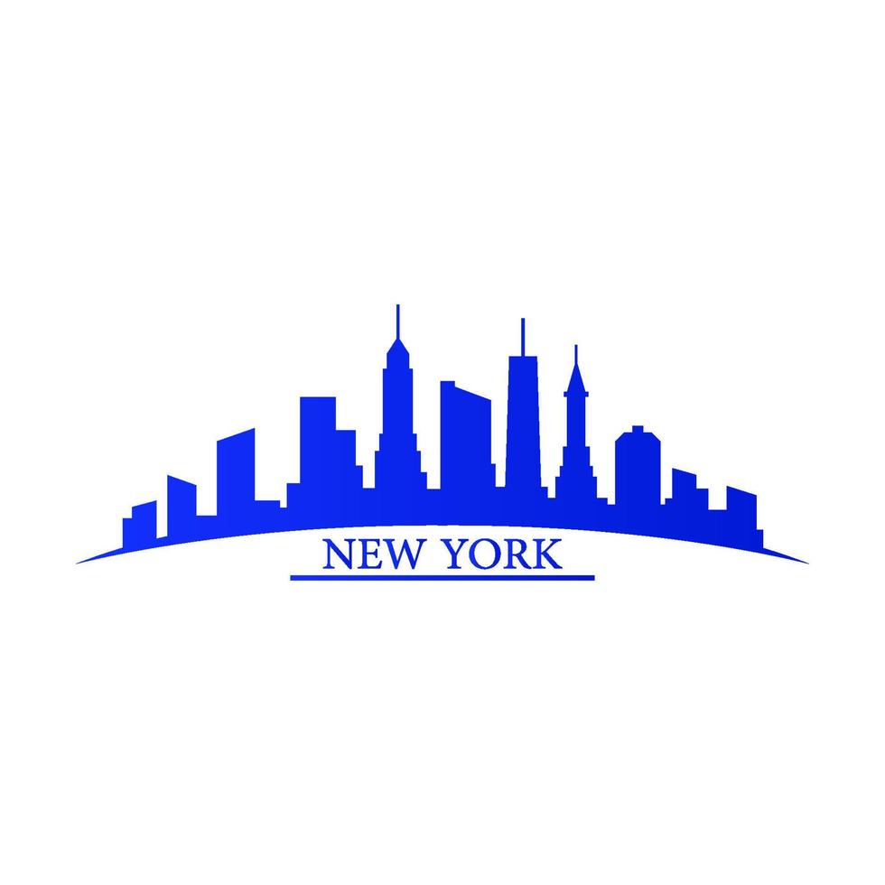 skyline de nova york ilustrado vetor